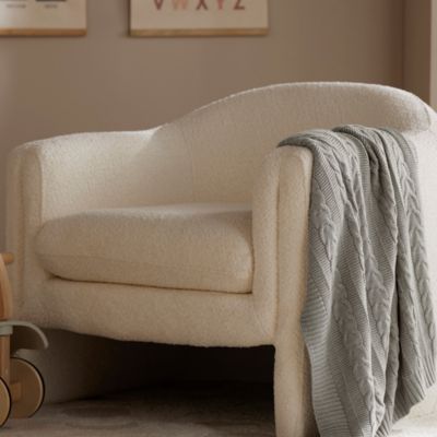 Cable Knit Organic Cotton Baby Blanket