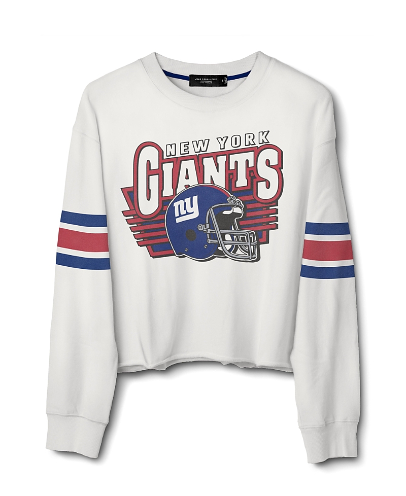 Junk Food Clothing Women's Nfl New York Giants Kickoff Crop Crew Fleece