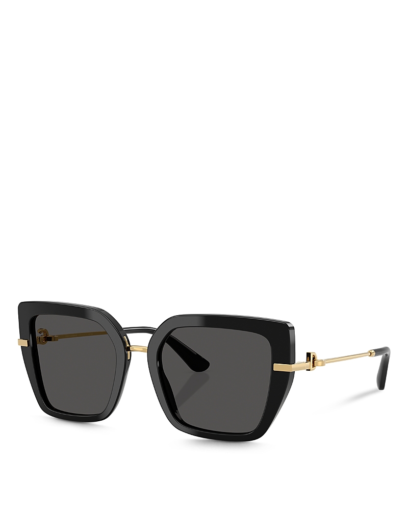 Dolce & Gabbana Womens Black Dg4373 Square-frame Acetate Sunglasses In Black