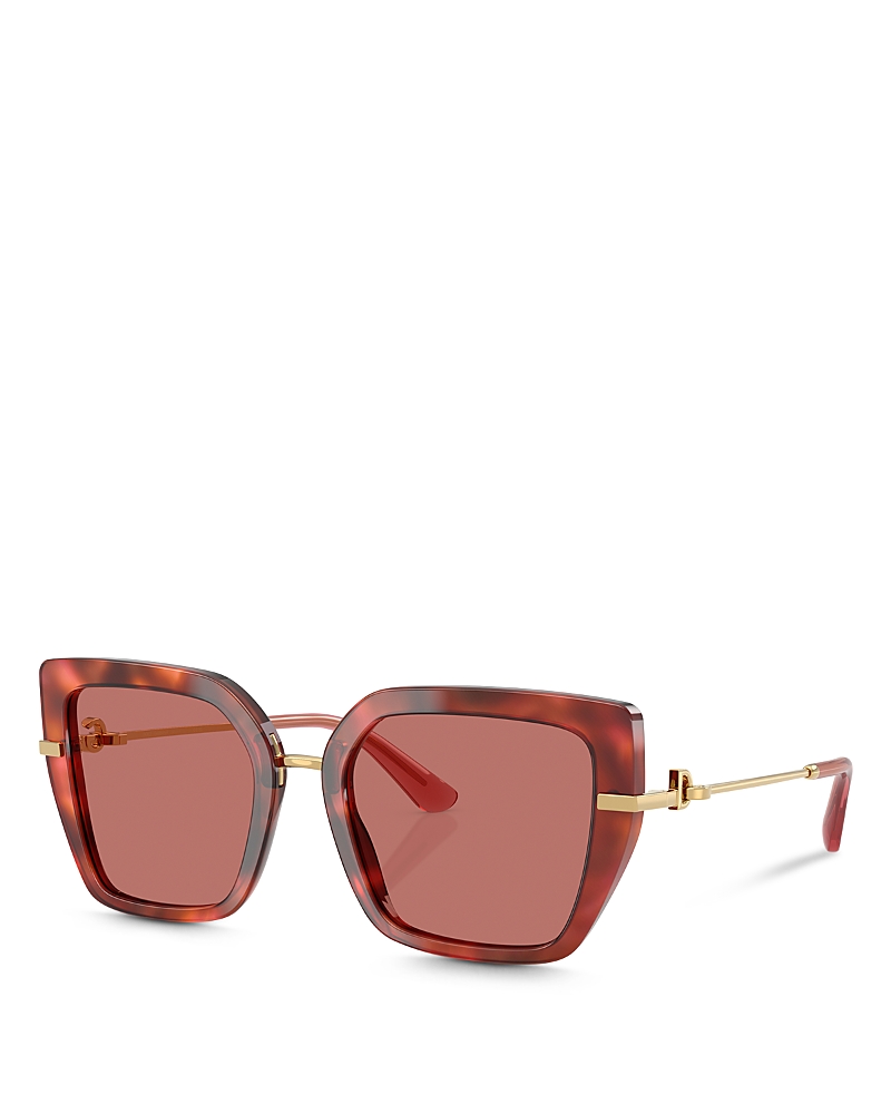 Shop Dolce & Gabbana Flip Butterfly Sunglasses, 53mm In Dark Brown