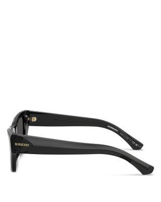 Shield Facet Cat Eye Sunglasses, 52mm