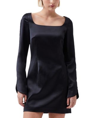 FRENCH CONNECTION - Structured Satin Split Sleeve Dress