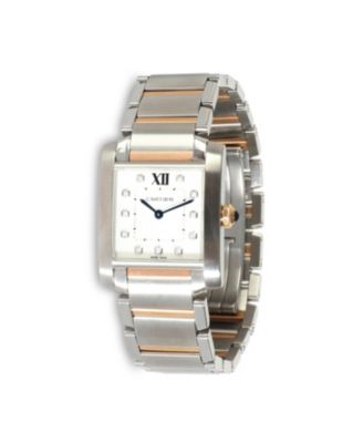 Pre-Owned Cartier - Stainless Steel/Rose Gold Tank Francaise de Cartier WE110004 28.30
