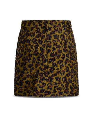 Leopard Jacquard Mini Skirt