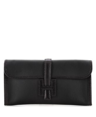 Pre-Owned Hermes 29 Jige Elan Clutch Swift with Lizard