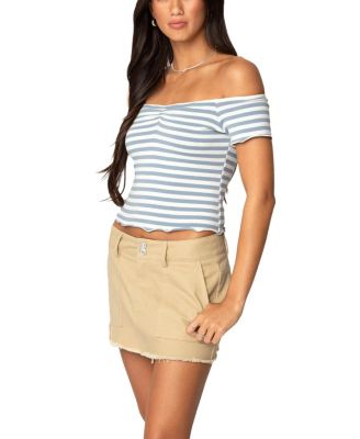 Shara Striped Off Shoulder Top