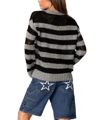 Light Knit Striped Sweater