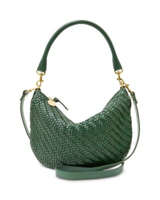 Petit Moyen Messenger Woven Leather Checker Crossbody