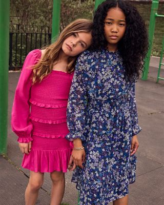 Girls' Laila Long Sleeved Smocked Dress - Big Kid