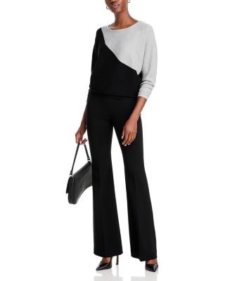 Color Blocked Dolman Sleeve Sweater