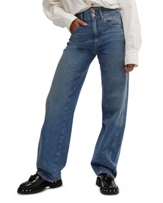 Free People - Aster High Rise Straight Leg Jeans in Swarm