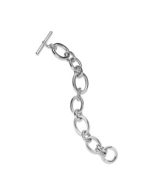 David Yurman Sterling Silver DY Mercer Diamond Link Bracelet