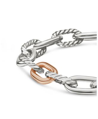 18K Rose Gold & Sterling Silver DY Madison&reg; Link Bracelet