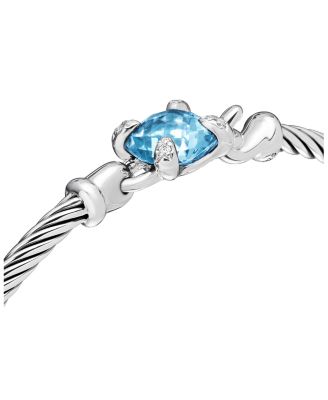 Chatelaine&reg; Bracelet with Blue Topaz and Diamonds