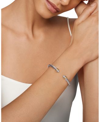 Cable Classics Bracelet with Diamonds and 14K Gold, 5mm