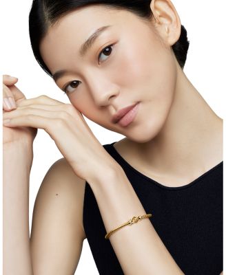 Buckle Cablespira&reg; Bracelet in 18K Yellow Gold with Diamonds, 3.5mm