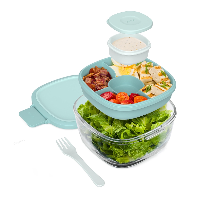 Bentgo Glass Leak Proof Salad Container In Aqua