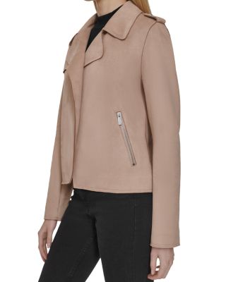 Faux Suede Moto Jacket