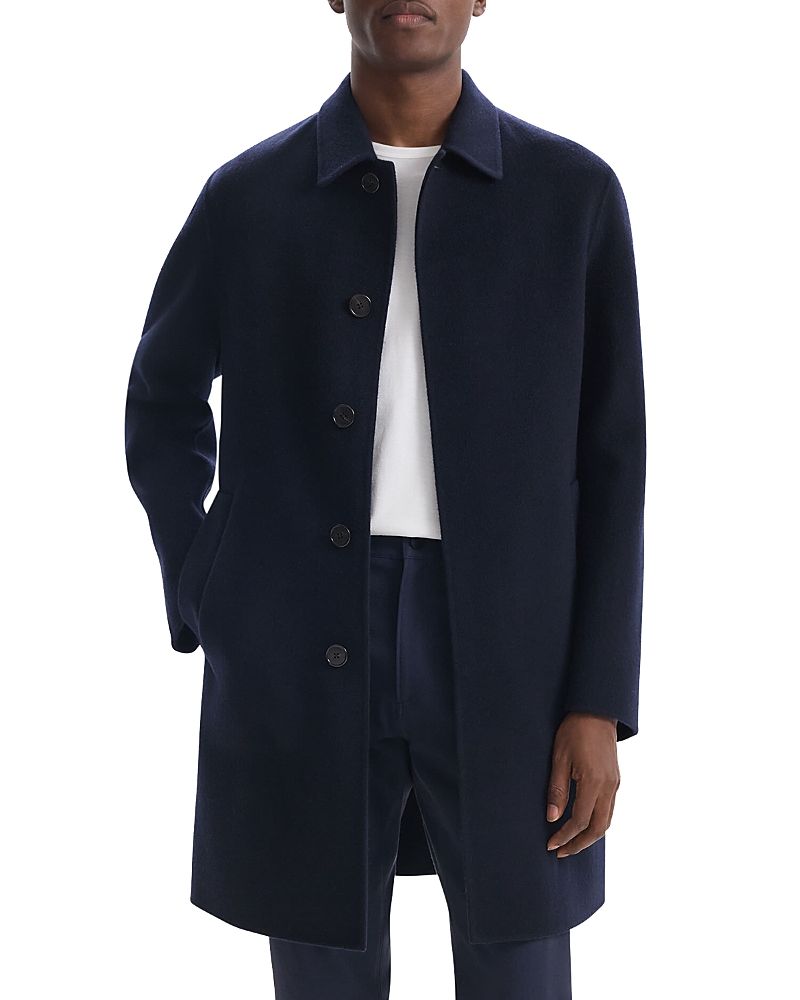 Theory Men's Car Coat In Luxe New Divide In Baltic