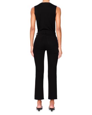 Mara Straight Mid Rise Instasculpt™ Ankle Jeans in Black Peached Raw