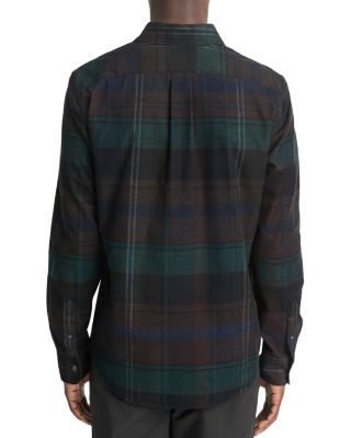 Sierra Cotton Corduroy Plaid Regular Fit Button Down Shirt 