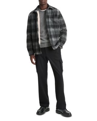 Plaid Fleece Lined Shirt Jacket