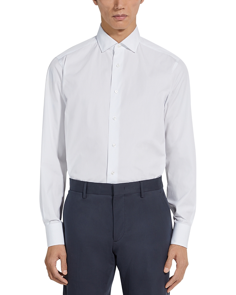Zegna Centoventimila Striped Button Front Shirt