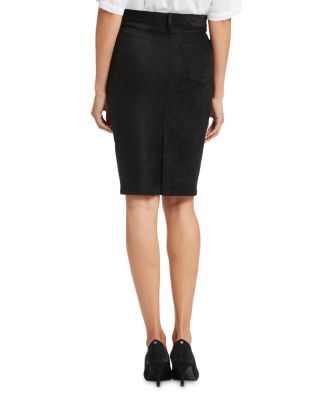 Faux Suede Pencil Skirt