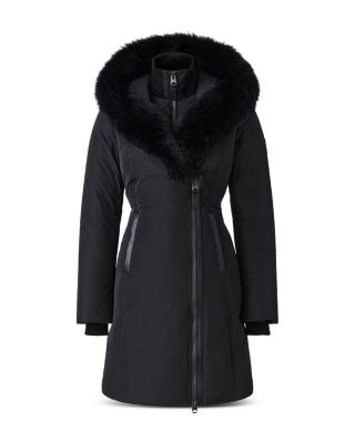 Kay Hooded Down Shearling Coat