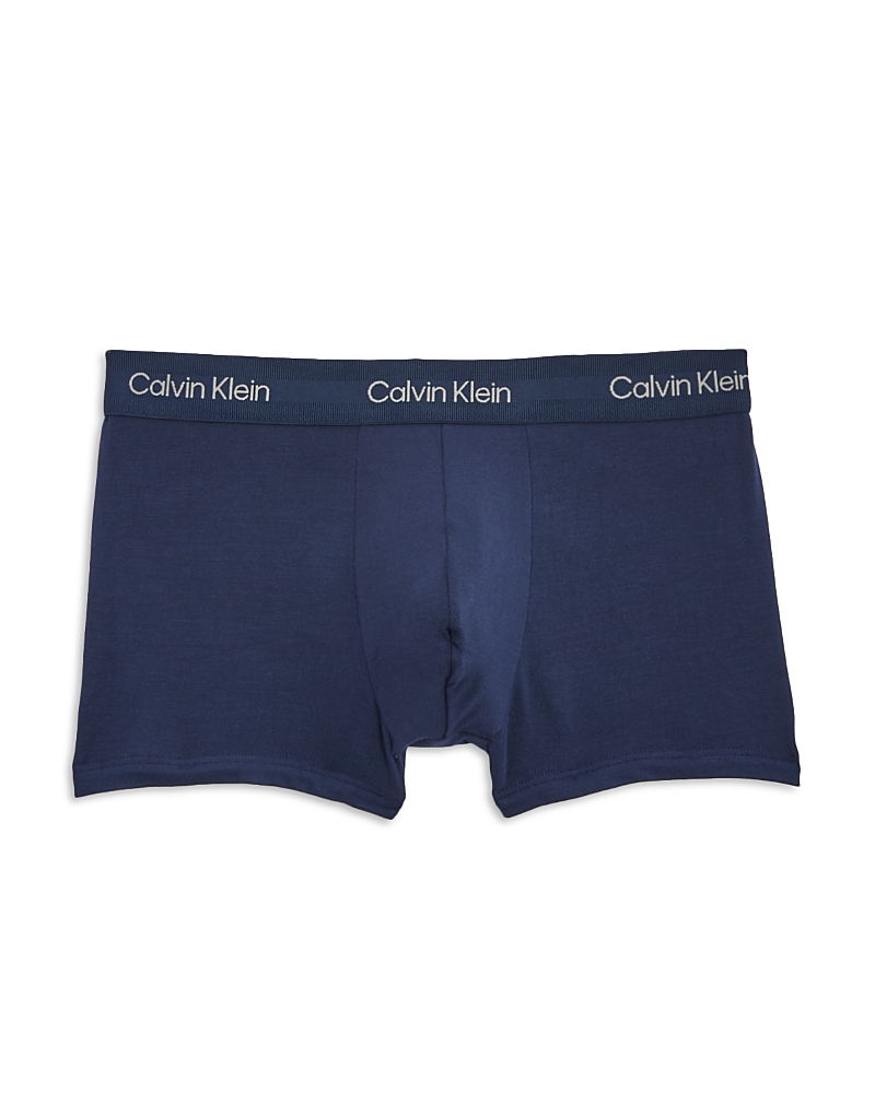 Calvin Klein Ultra-soft Modern Stretch Modal Trunks In Blue Shadow