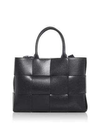 Small Arco Intreccio Leather Tote 
