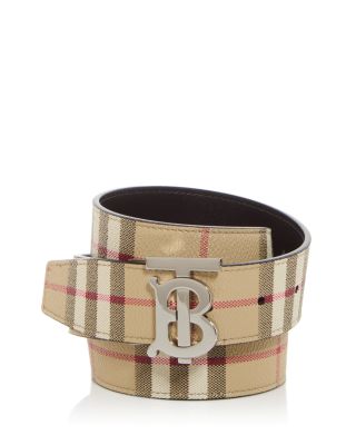 Burberry - Men's Reversible Check Logo Belt