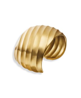 18K Yellow Gold Cable Edge Cuff