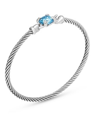 Chatelaine&reg; Bracelet with Blue Topaz and Diamonds