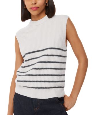 Whistles - Striped Textured Sweater Tank Top