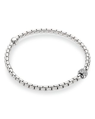 FOPE - 18K White Gold EKA Diamond Flex'it Bracelet