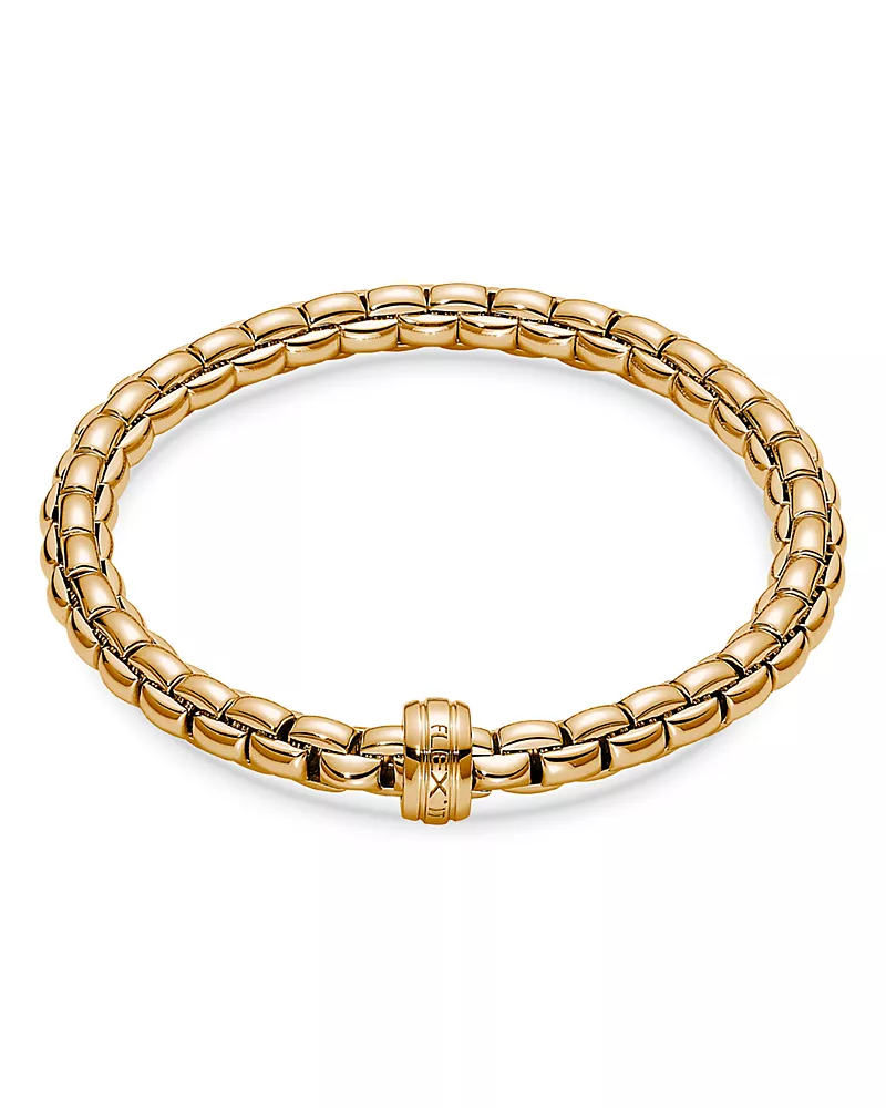 Fope 18K Yellow Gold Eka Polished Rondelle Flex Bracelet