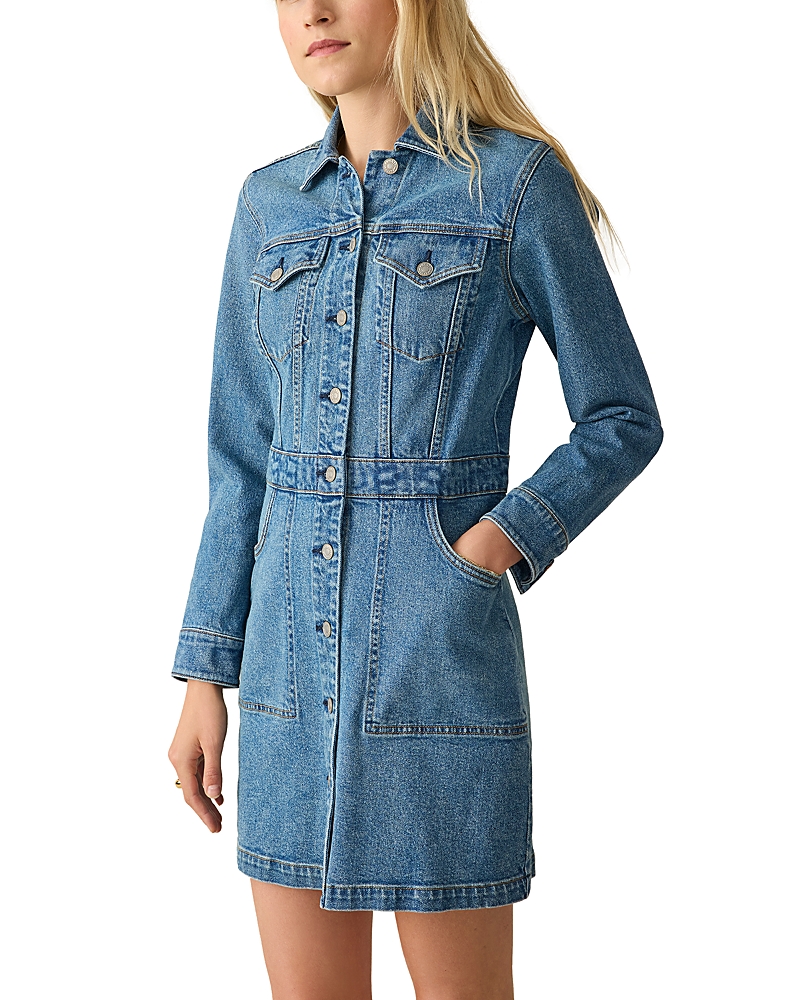 Faherty Michelle Denim Dress In Sea Bright Wash