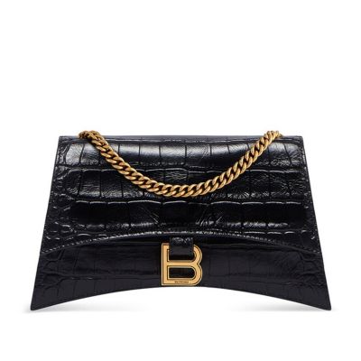 Crush Mini Chain Bag Crocodile Embossed
