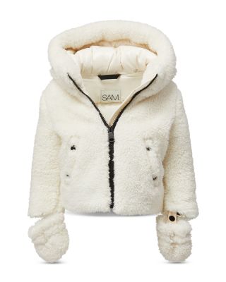 Unisex Snowball Faux Shearling Hooded Down Jacket - Baby