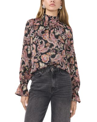 1.STATE - Printed Open Back Blouse