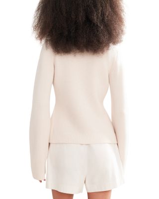 Cooper Wool Blend Crewneck Cardigan Sweater