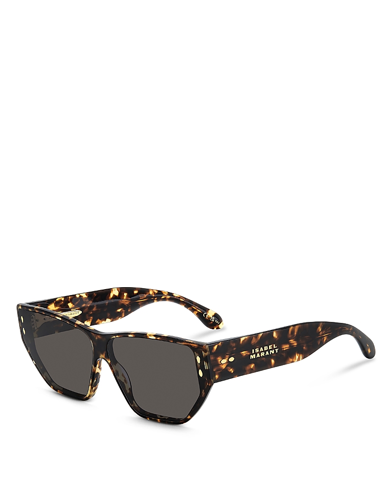 Isabel Marant 66mm Oversize Angular Sunglasses In Brown
