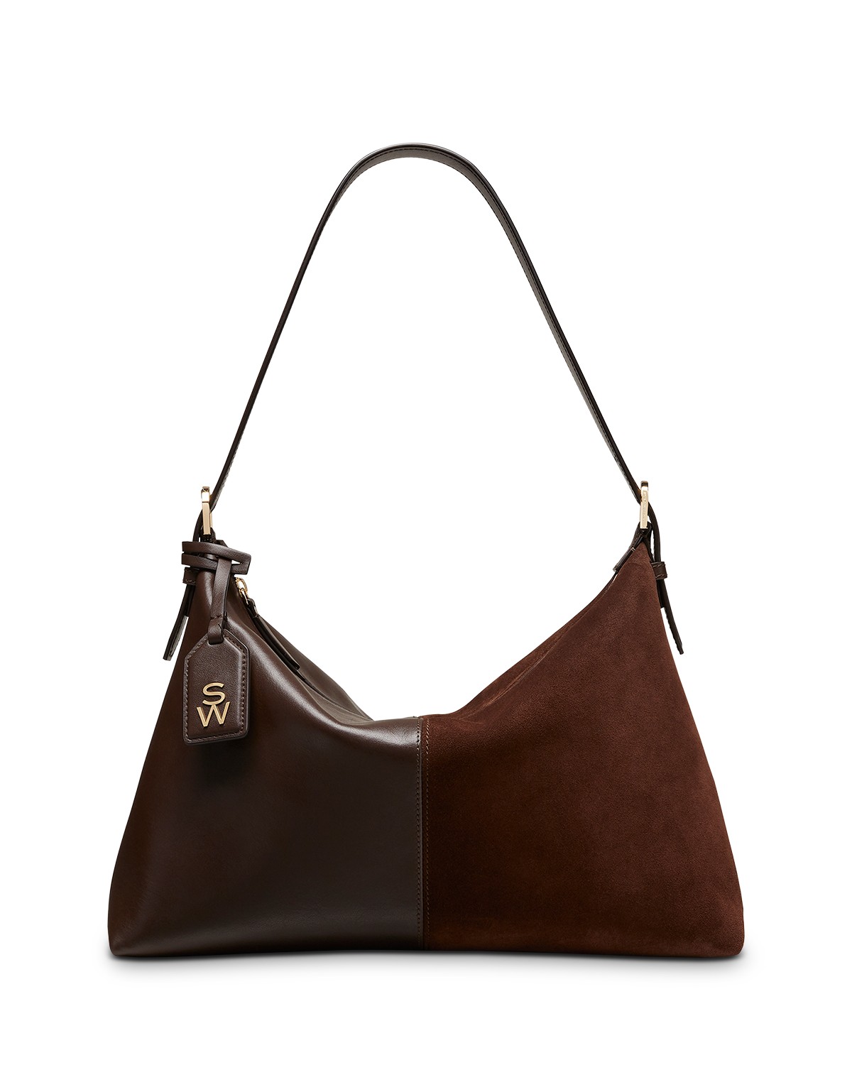 Stuart Weitzman Stuart 5050 Shoulder Bag in Walnut/Gold