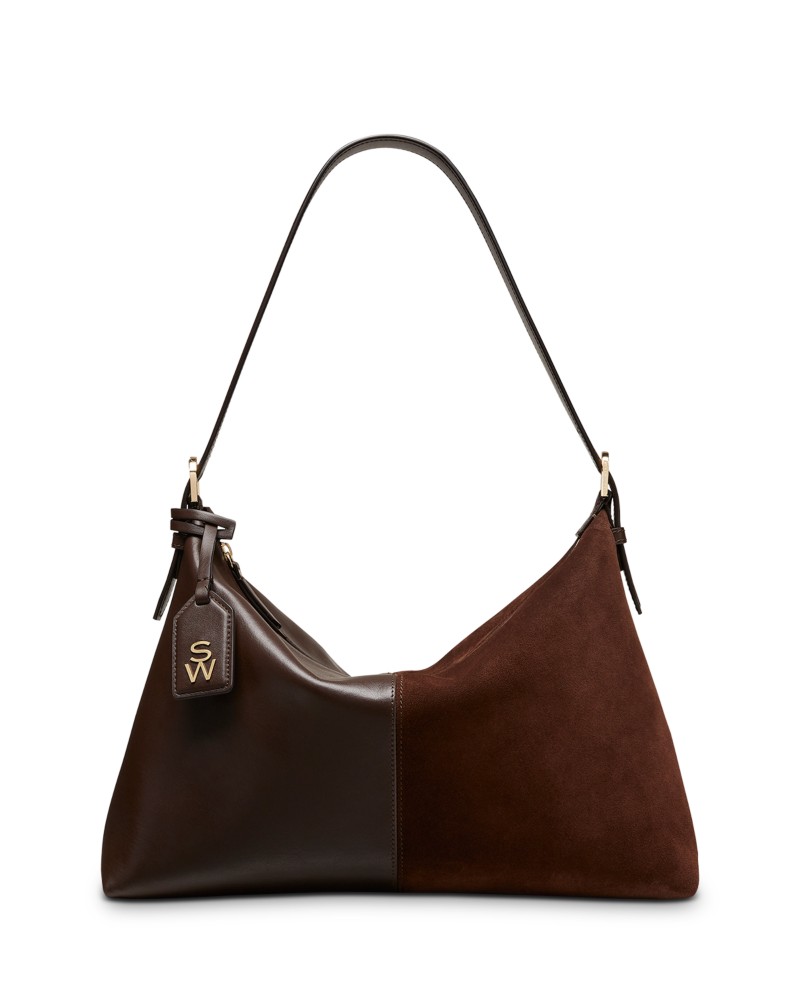 Stuart Weitzman Stuart 5050 Shoulder Bag in Walnut/Gold