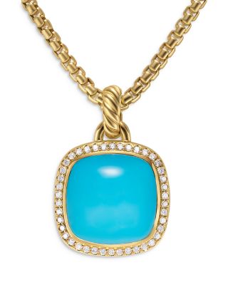 Albion&reg; Pendant in 18K Yellow Gold with Gemstones and Diamonds, 15mm
