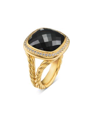 Albion&reg; Ring in 18K Yellow Gold with Gemstones and Diamonds, 15mm