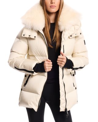 Scarlett Shearling Trim Puffer Coat