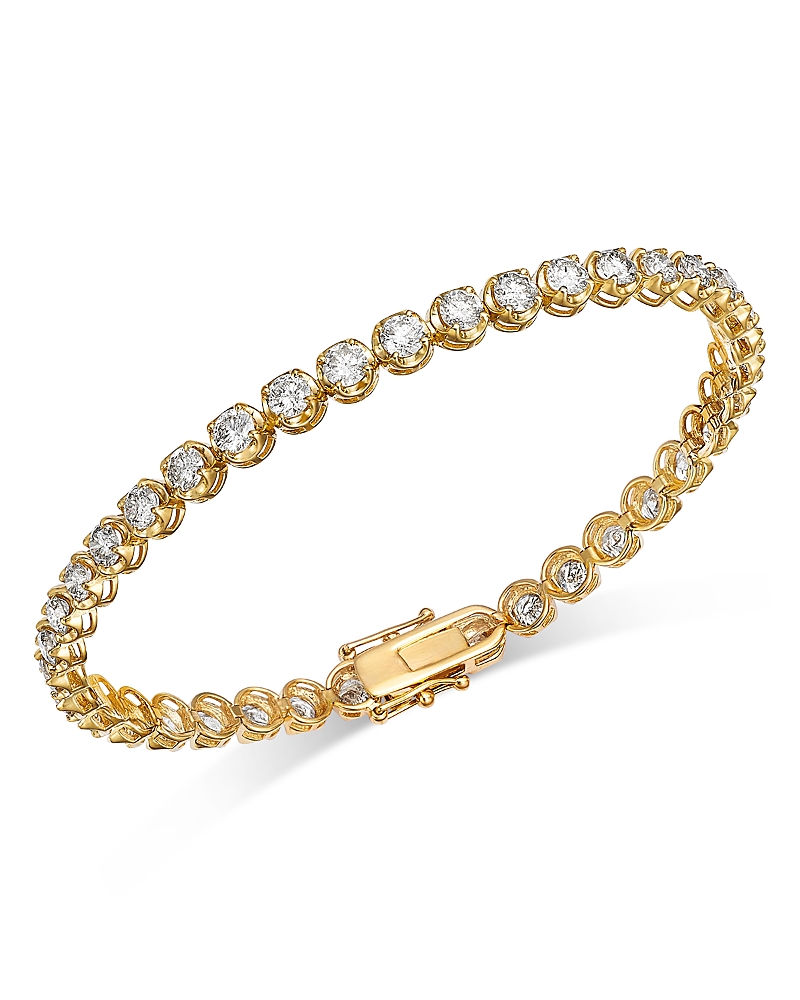 Bloomingdale's Fine Collection Crown Set Diamond Tennis Bracelet in 14K Yellow Gold, 6.0 tcw