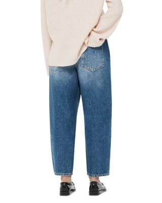 Petite High Rise Barrel Leg Jeans in Denim